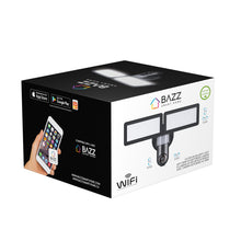 Load image into Gallery viewer, WiFi Waterproof Outdoor Security Light with HD 1080p Camera, Black - BAZZ Smart Home.ca