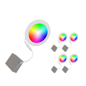 6" Smart WiFi RGB+White LED Recessed Light Fixture (4-Pack) - BAZZ Smart Home.ca