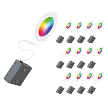Load image into Gallery viewer, 4&quot; Smart Wi-Fi RGB LED Recessed Light Fixture (12-Pack) - BAZZ Smart Home.ca