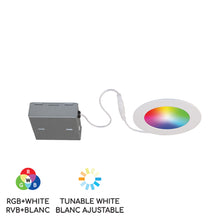 Load image into Gallery viewer, 4&quot; Smart Wifi RGB LED Recessed Light Fixture - White - BAZZ Smart Home.ca