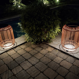 Tulum Smart Solar Outdoor Patio Garden LED Light 13 X 19 In. - Beige - BAZZ Smart Home.ca