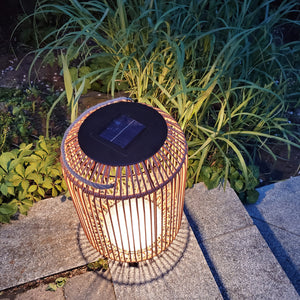 Tulum Smart Solar Outdoor Patio Garden LED Light 13 X 19 In. - Beige - BAZZ Smart Home.ca